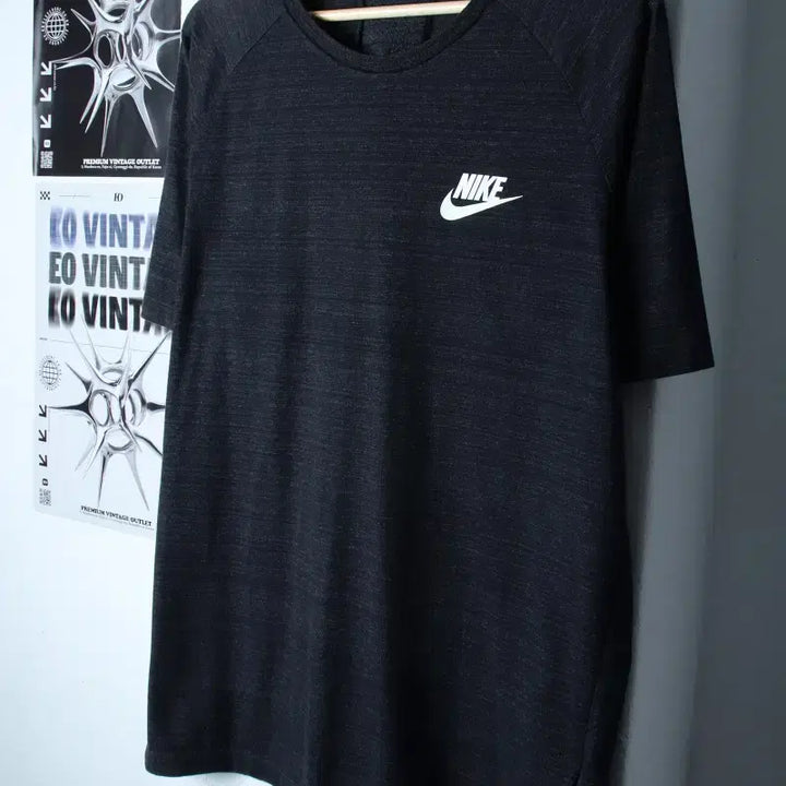 [BUNJANG] Nike Raglan T-Shirt Charcoal Old School L-XL / (L-XL) 나이키 반팔 티셔츠 나그랑 차콜 올드스쿨-758C