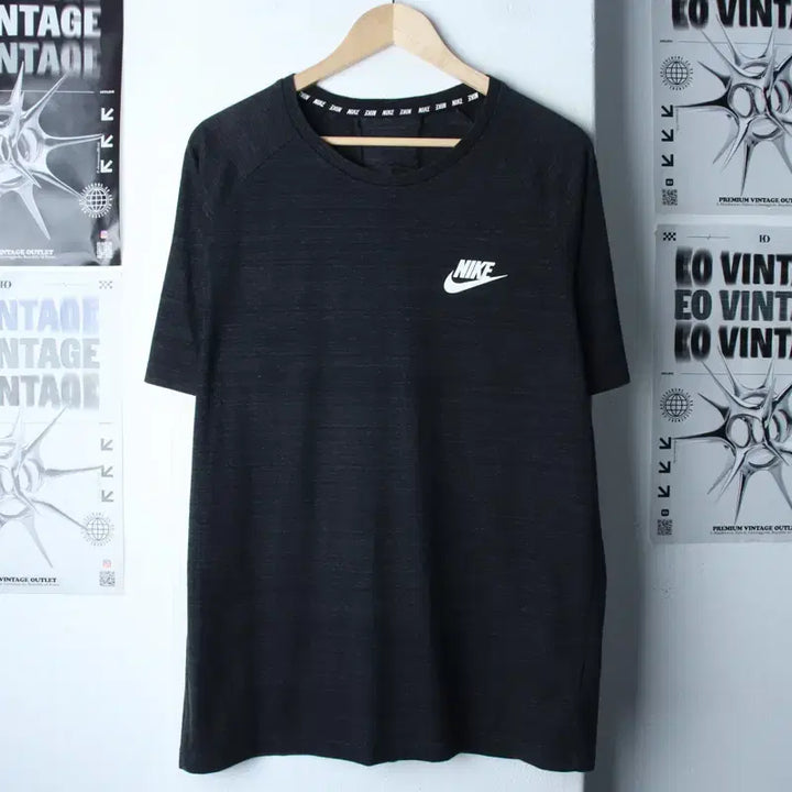[BUNJANG] Nike Raglan T-Shirt Charcoal Old School L-XL / (L-XL) 나이키 반팔 티셔츠 나그랑 차콜 올드스쿨-758C