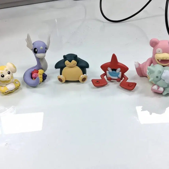 [BUNJANG] Pokemon Gacha Figures Set (Vazchel, Dratini, Snorlax, Rotom, Slowbro) / 포켓몬스터 가챠 바우첼,미뇽,잠만보,로토무,야도란 셋트