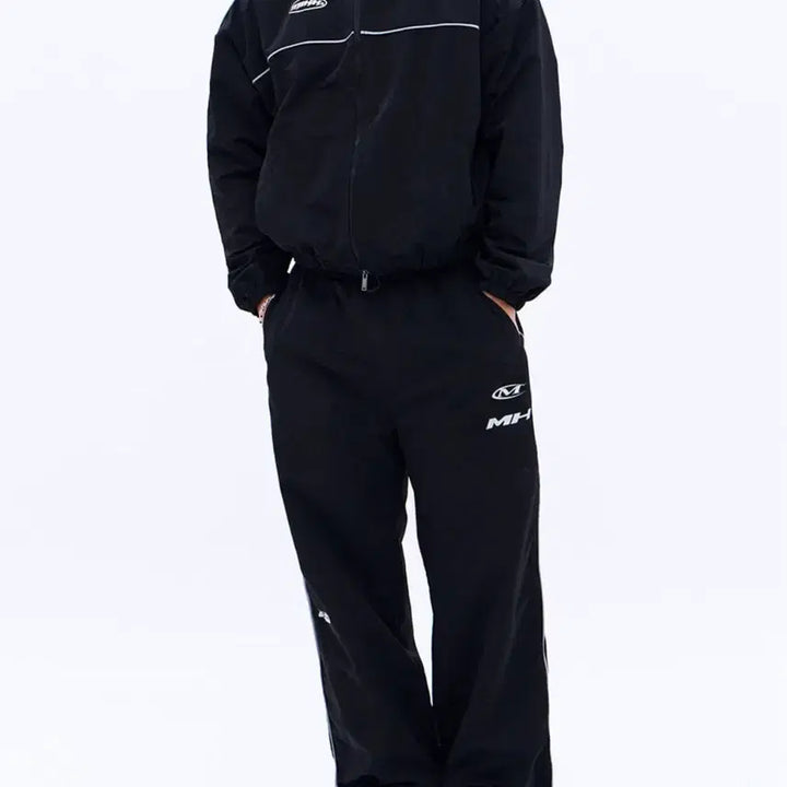 [BUNJANG] MH Reflective Racing Warm-up Set / MH 블랙 트레이닝 셋업