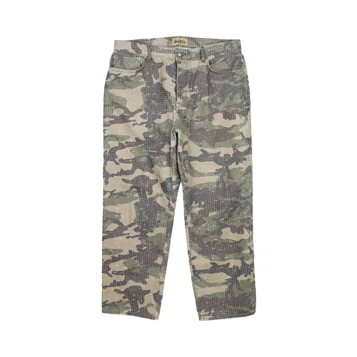 [BUNJANG] Stussy Camo Canvas Big Ol Jeans Woodland Camo Size 36 / [36] 스투시 카모 캔버스 빅 올 진 니들펀치 우드랜드 카모