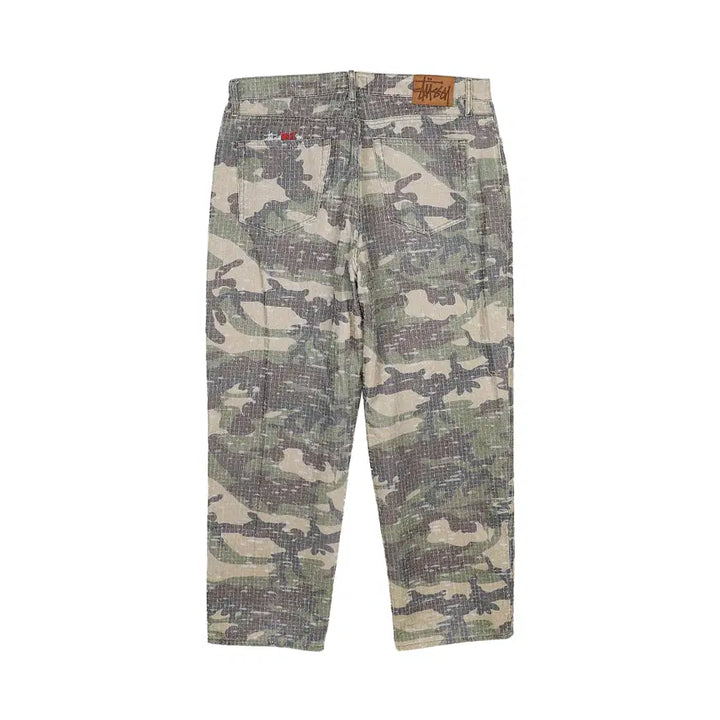 [BUNJANG] Stussy Camo Canvas Big Ol Jeans Woodland Camo Size 36 / [36] 스투시 카모 캔버스 빅 올 진 니들펀치 우드랜드 카모