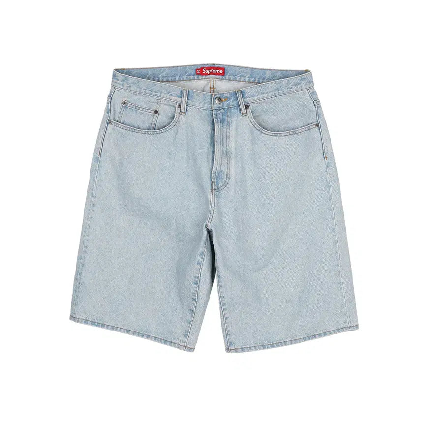 [SOLD OUT] [36] 슈프림 배기 데님 쇼츠 라이트 워시드 인디고 - 25SS