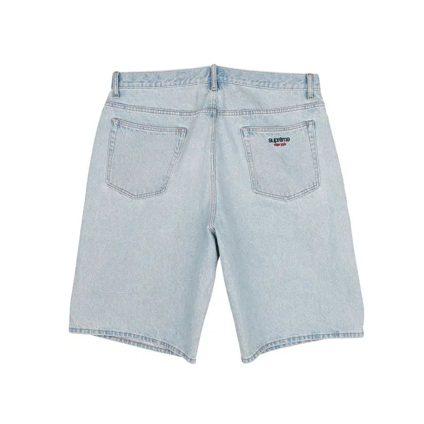[SOLD OUT] [36] 슈프림 배기 데님 쇼츠 라이트 워시드 인디고 - 25SS