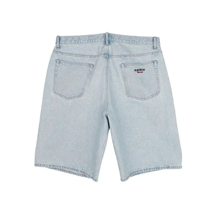 [SOLD OUT] [36] 슈프림 배기 데님 쇼츠 라이트 워시드 인디고 - 25SS
