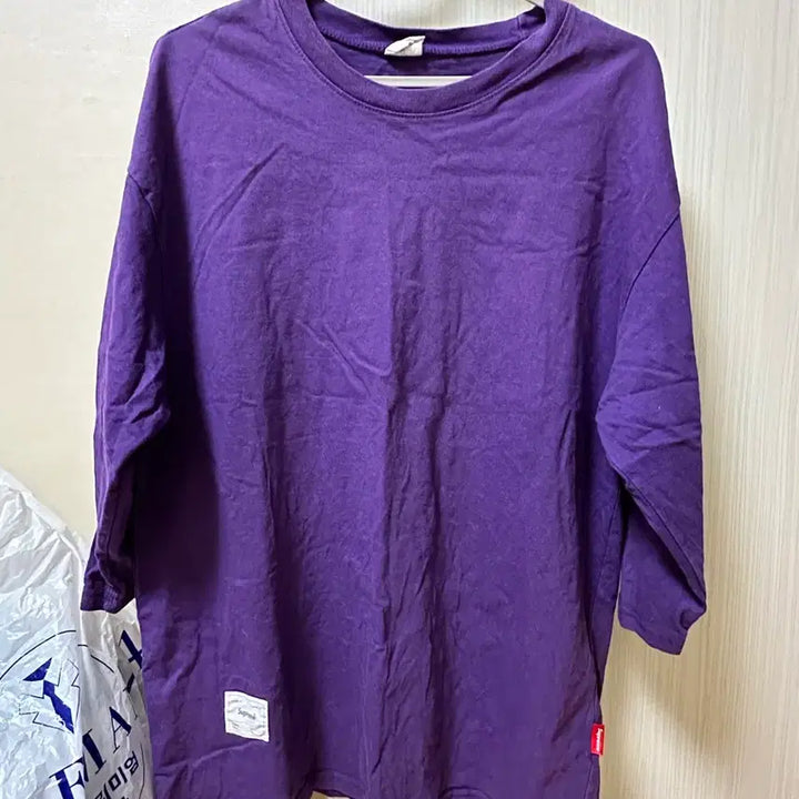 [BUNJANG] Supreme Printing T-Shirt Purple XXL / 슈프림 7~8부 티셔츠 퍼플 보라 xxl 프린팅 티셔츠