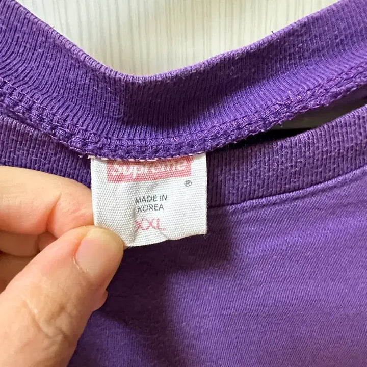 [BUNJANG] Supreme Printing T-Shirt Purple XXL / 슈프림 7~8부 티셔츠 퍼플 보라 xxl 프린팅 티셔츠