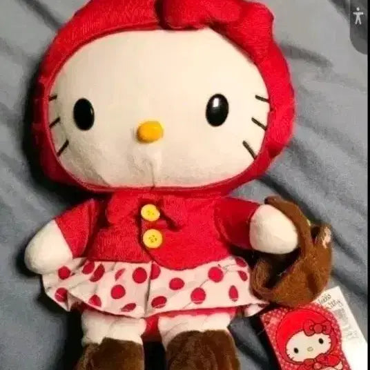 [BUNJANG] Sanrio Hello Kitty Little Red Riding Hood Plush / 산리오헬로키티 빨간망토 인형