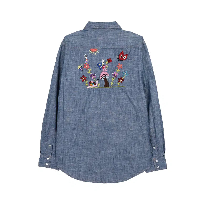 [BUNJANG] Needles Western Shirt Cotton Chambray Blue XS / [XS] 니들스 웨스턴 셔츠 코튼 샴브레이 블루