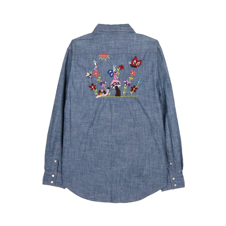 [BUNJANG] Needles Western Shirt Cotton Chambray Blue XS / [XS] 니들스 웨스턴 셔츠 코튼 샴브레이 블루