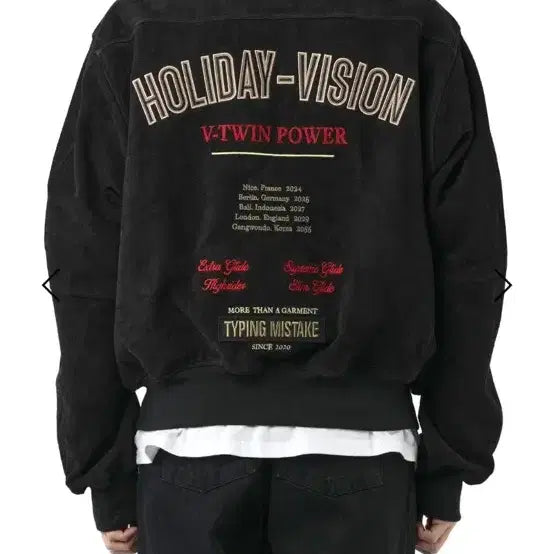 [BUNJANG] Typing Mistake Holiday Vision Goat Suede Biker Jacket / 타이핑미스테이크 할리데이비전 고트 스웨이드 바이커 자켓