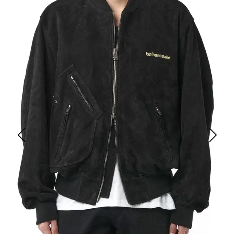 [BUNJANG] Typing Mistake Holiday Vision Goat Suede Biker Jacket / 타이핑미스테이크 할리데이비전 고트 스웨이드 바이커 자켓