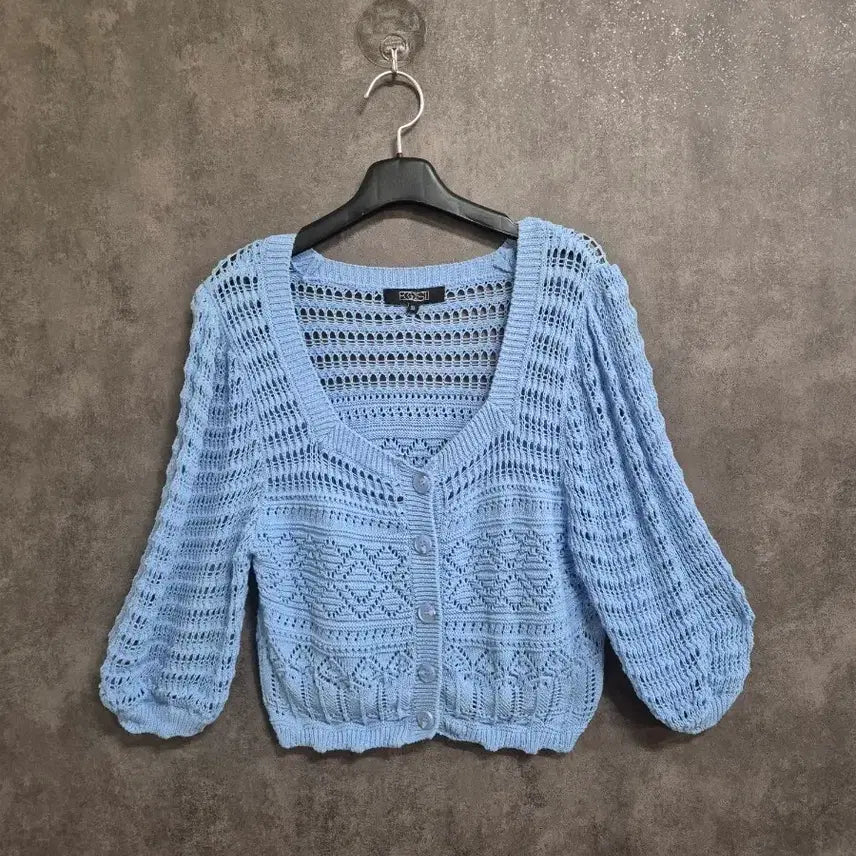 [BUNJANG] Egoist Square Neck Volume Sleeve Cardigan / 에고이스트 스퀘어넥 볼륨 소매 가디건 55 ER2KG661