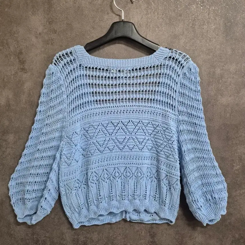 [BUNJANG] Egoist Square Neck Volume Sleeve Cardigan / 에고이스트 스퀘어넥 볼륨 소매 가디건 55 ER2KG661