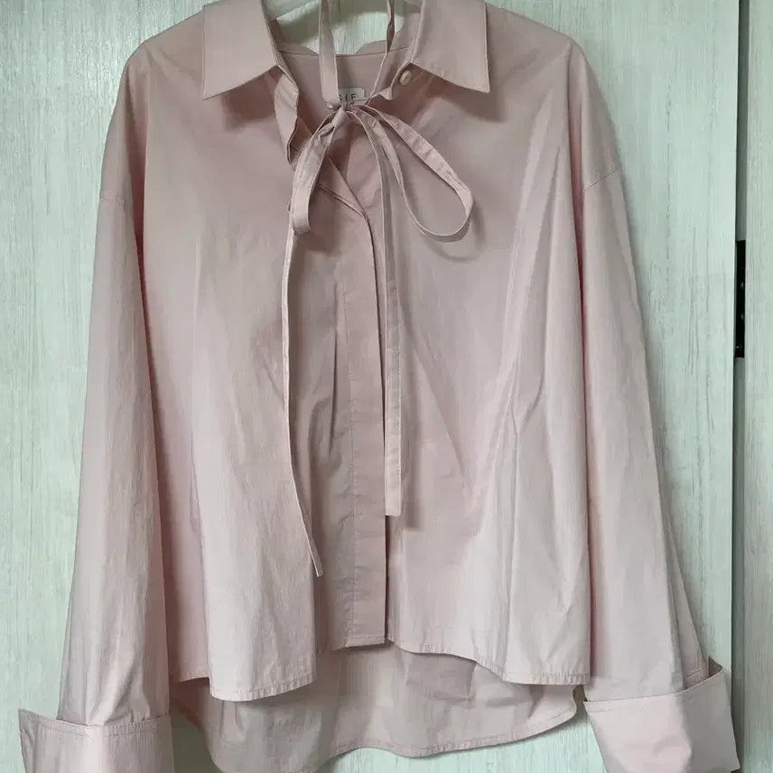 [BUNJANG] Sie Hazel Cuffs Detail Shirt Mild Pink / 시에sie 헤이즐 커프스 디테일 셔츠 마일드 핑크 free
