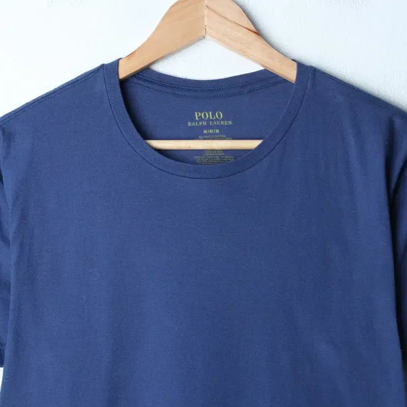 [BUNJANG] Polo Ralph Lauren Short Sleeve T-Shirt Blue / (M-L) 폴로 랄프로렌 반팔 티셔츠 블루 무지 포니-7596