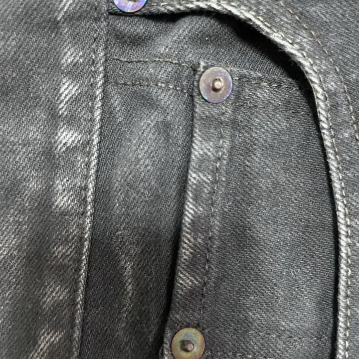 [BUNJANG] Kapital Black x Black Cimbac Denim Pants / 캐피탈 블랙x블랙 시소코 데님 새상품