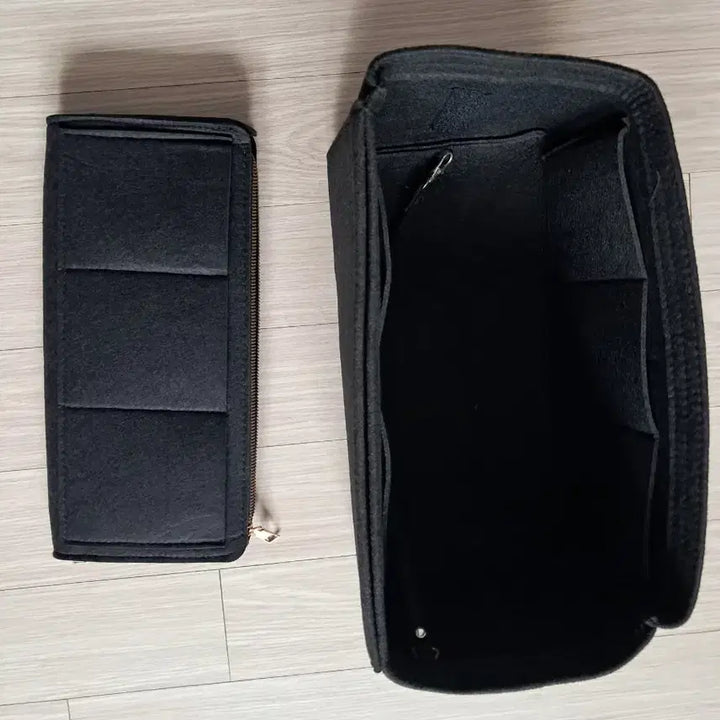 [BUNJANG] Felt Inner Bag Organizer - Black / (새상품)백인백 블랙 이너백