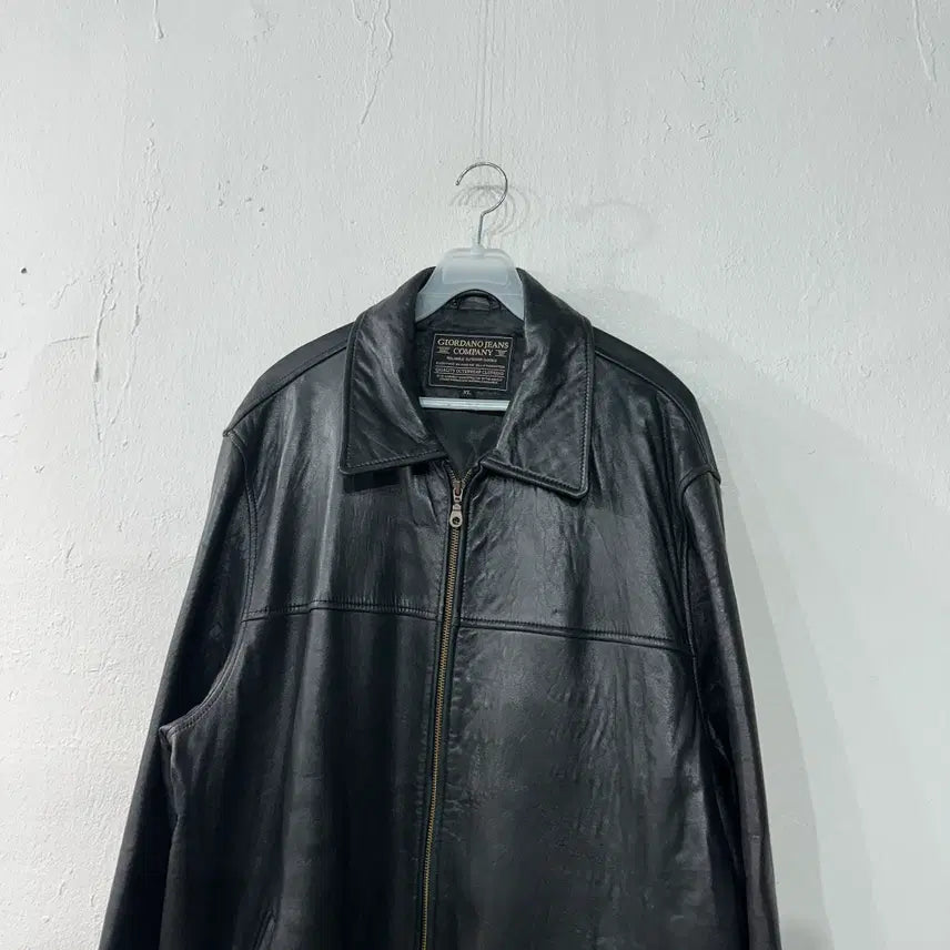 [BUNJANG] Giordano Genuine Leather Jacket XL / 지오다노 양가죽 레더 자켓 XL