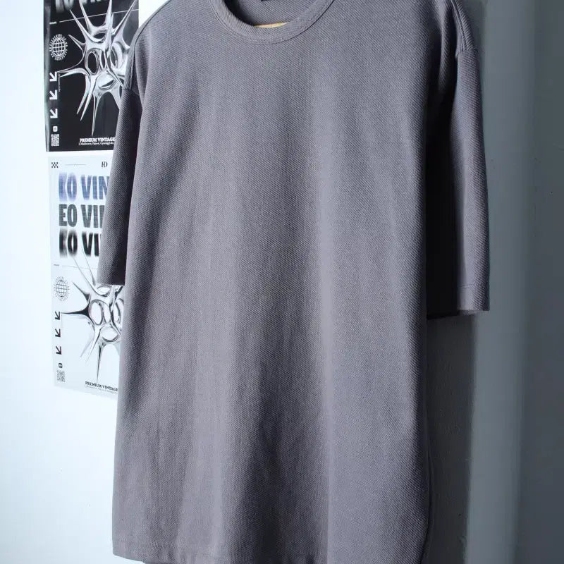 [BUNJANG] JILLSTUART Pigment Heavy T-Shirt (M-L) - Grey / (M-L) 질스튜어트 반팔 티셔츠 피그먼트 그레이 무지 헤비-7598