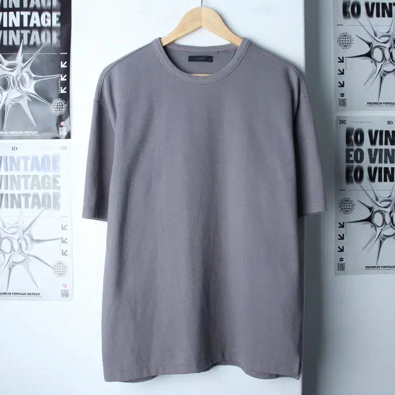 [BUNJANG] JILLSTUART Pigment Heavy T-Shirt (M-L) - Grey / (M-L) 질스튜어트 반팔 티셔츠 피그먼트 그레이 무지 헤비-7598