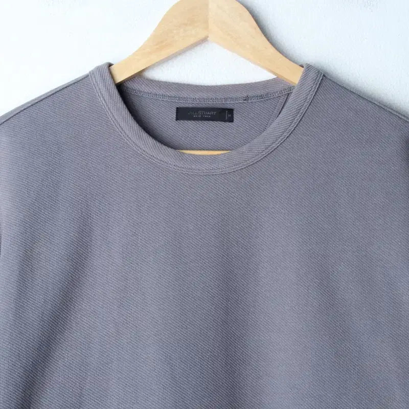 [BUNJANG] JILLSTUART Pigment Heavy T-Shirt (M-L) - Grey / (M-L) 질스튜어트 반팔 티셔츠 피그먼트 그레이 무지 헤비-7598