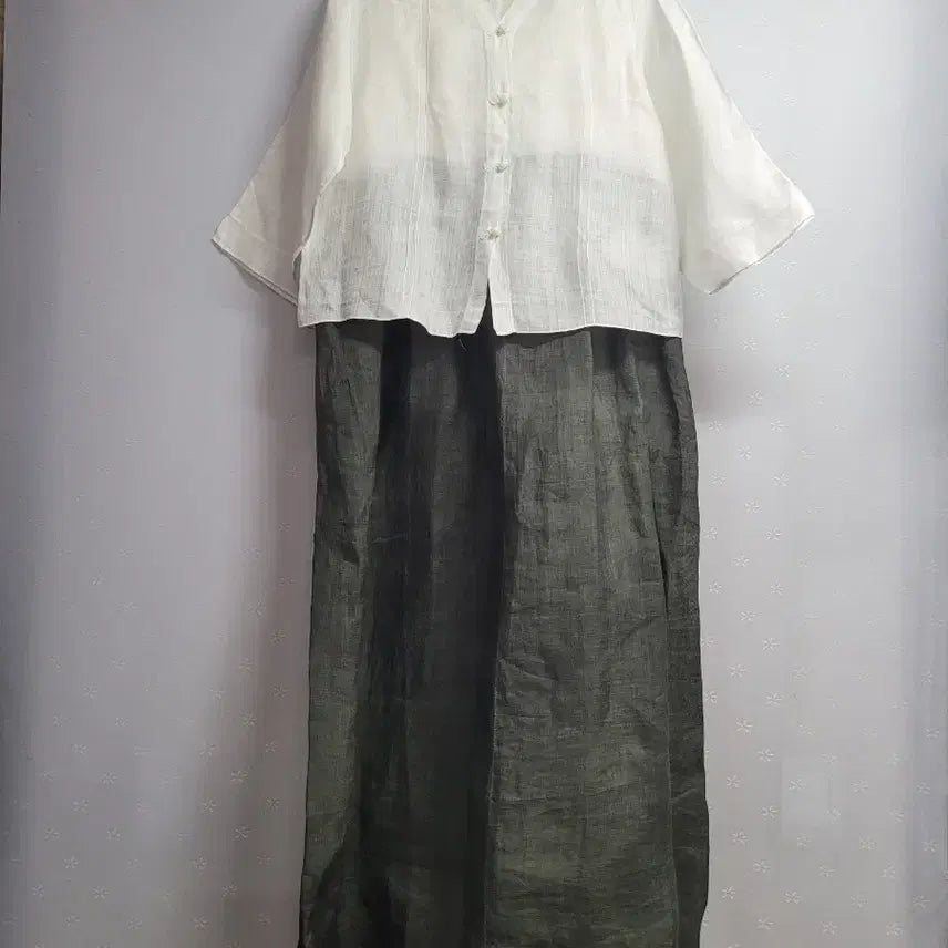 [BUNJANG] Ramie Hanbok Jacket with Pintuck Detail (Size 66-77) / 66~77)핀턱 모시저고리