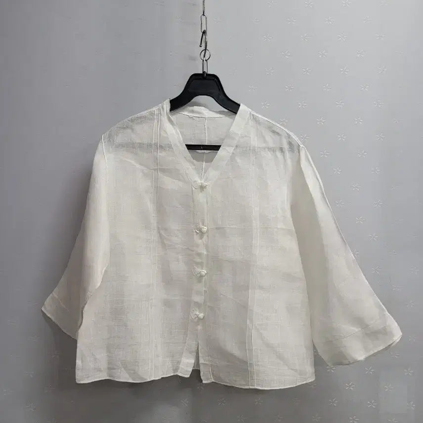 [BUNJANG] Ramie Hanbok Jacket with Pintuck Detail (Size 66-77) / 66~77)핀턱 모시저고리