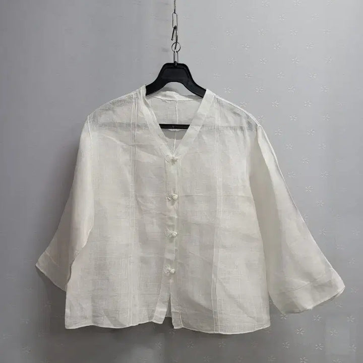 [BUNJANG] Ramie Hanbok Jacket with Pintuck Detail (Size 66-77) / 66~77)핀턱 모시저고리