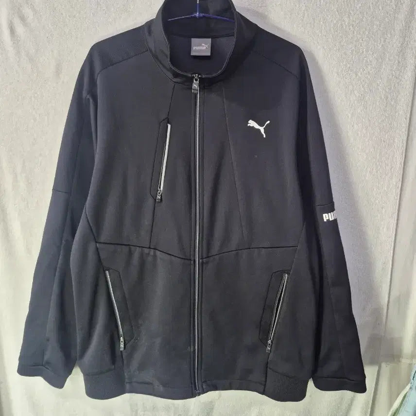 [BUNJANG] Puma Black Tracktop Zip-Up Jacket (Size L) / L 푸마 블랙 트랙탑 집업 자켓