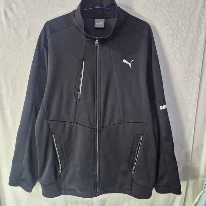 [BUNJANG] Puma Black Tracktop Zip-Up Jacket (Size L) / L 푸마 블랙 트랙탑 집업 자켓