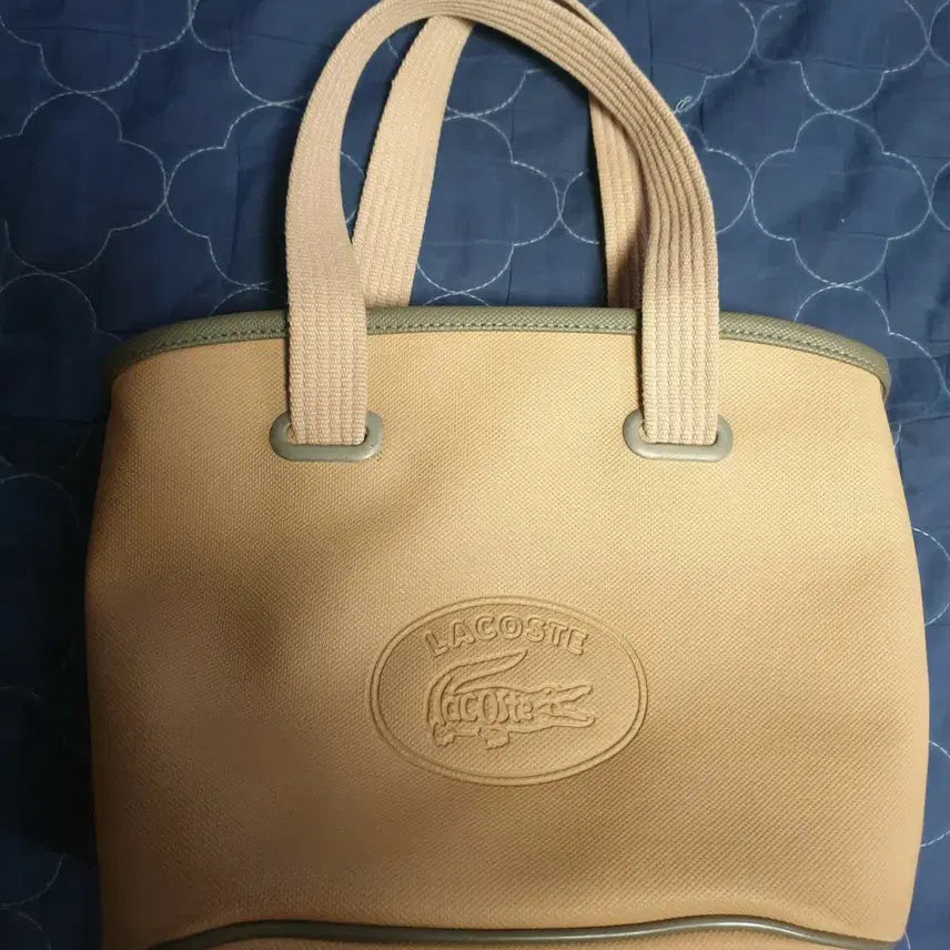 [BUNJANG] Lacoste Embossed Croc Logo Shoulder Bag Beige / (빈티지) 라코스테 음각 크록로고 숄더백 베이지