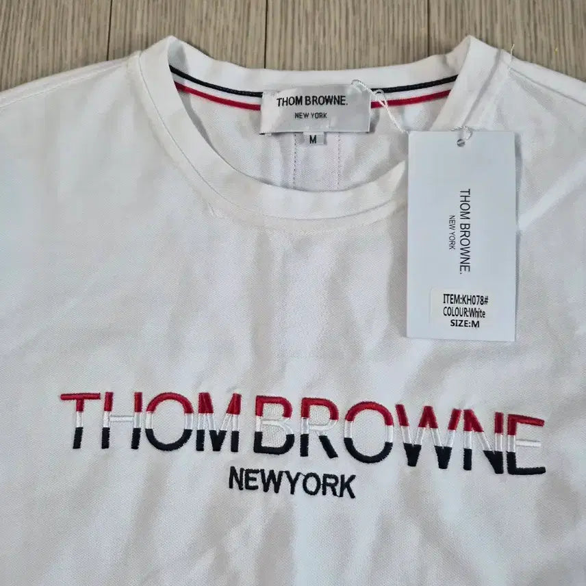 [BUNJANG] Thom Browne White Logo Long Sleeve T-Shirt / 톰브라운 화이트 로고 긴팔 티셔츠