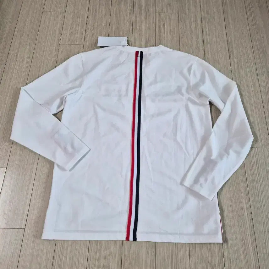 [BUNJANG] Thom Browne White Logo Long Sleeve T-Shirt / 톰브라운 화이트 로고 긴팔 티셔츠