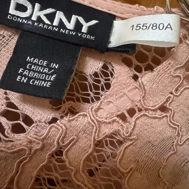[SOLD OUT] DKNY 핑크 레이스 7부 소매 원피스