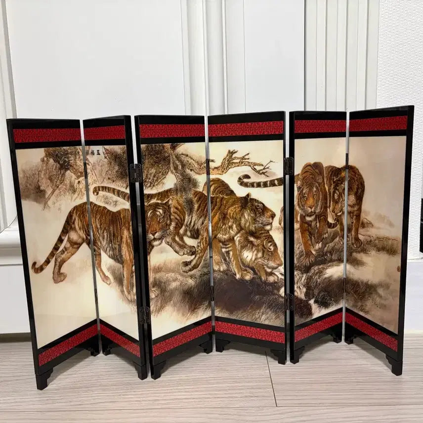 [BUNJANG] Tiger Mini Folding Screen / 호랑이 미니 병풍