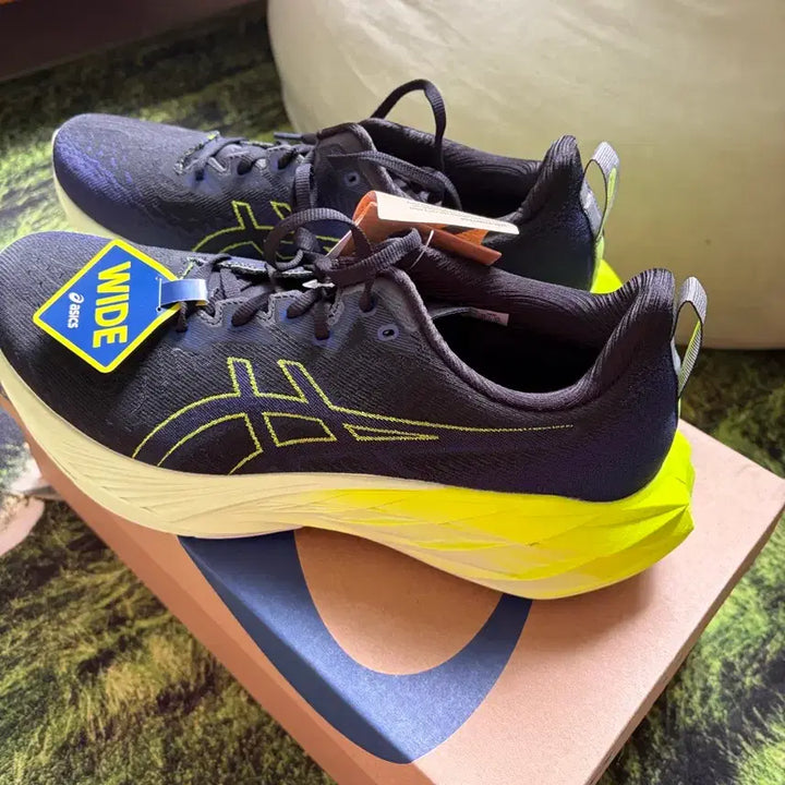 [BUNJANG] Asics NovaBlast 4 2E Wide Black Blue Expans Running Shoes / 아식스 노바블라스트 4 블랙 블루 익스팬스  - 2E 와이드 280