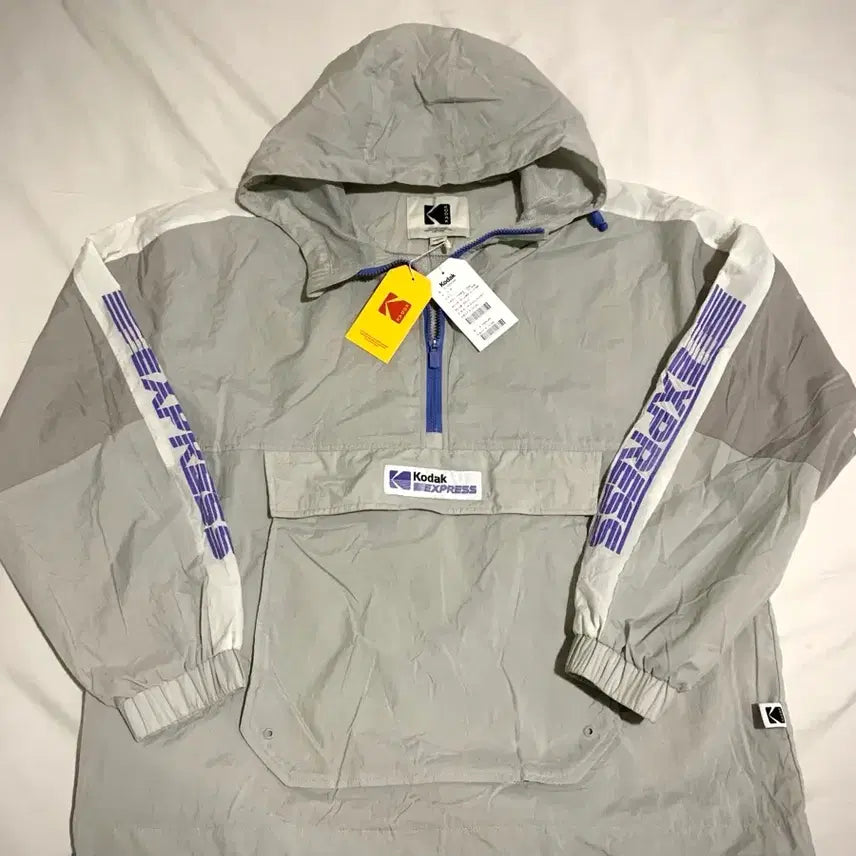 [BUNJANG] Kodak Apparel Anorak Hoodie Windbreaker Jacket L / 새상품 코닥어패럴 아노락 L 후드 바람막이 윈드자켓 100