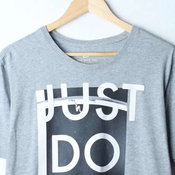 [BUNJANG] Nike Big Logo T-Shirt XL Gray / (L-XL) 나이키 반팔 티셔츠 빅로고 그레이 올드스쿨-75A3