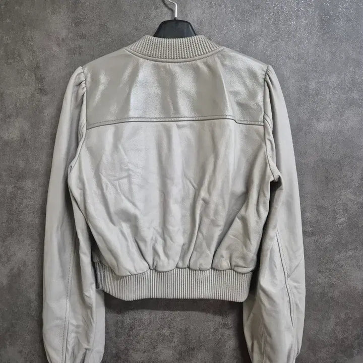 [BUNJANG] EGOIST Textured Block Blouson Short Leather Jacket / 에고이스트 텍스쳐블럭 블루종 숏 레더자켓 55 ER1LJ260