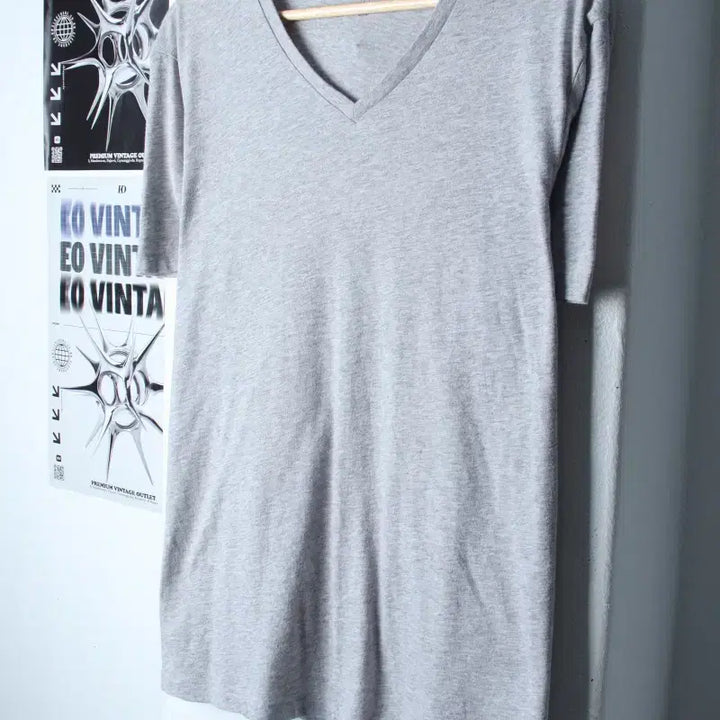 [BUNJANG] Polo Ralph Lauren V-Neck T-Shirt Grey Pony / (L-XL) 폴로 랄프로렌 반팔 티셔츠 브이넥 그레이 포니-75A4