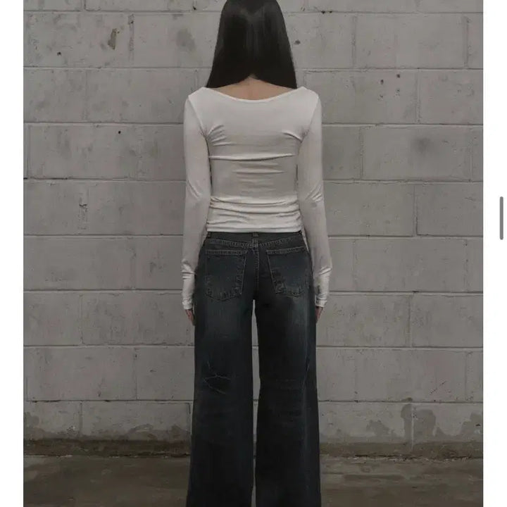 [BUNJANG] Khaki Point Records Straight Denim Jeans Blue / 카키포인트 레코드 스트레이트데님 블루