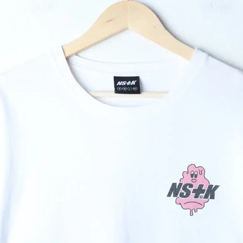 [BUNJANG] Nasty Kick Printing T-Shirt White (L-XL) / (L-XL) 네스티킥 반팔 티셔츠 프린팅 화이트 키치-75A6