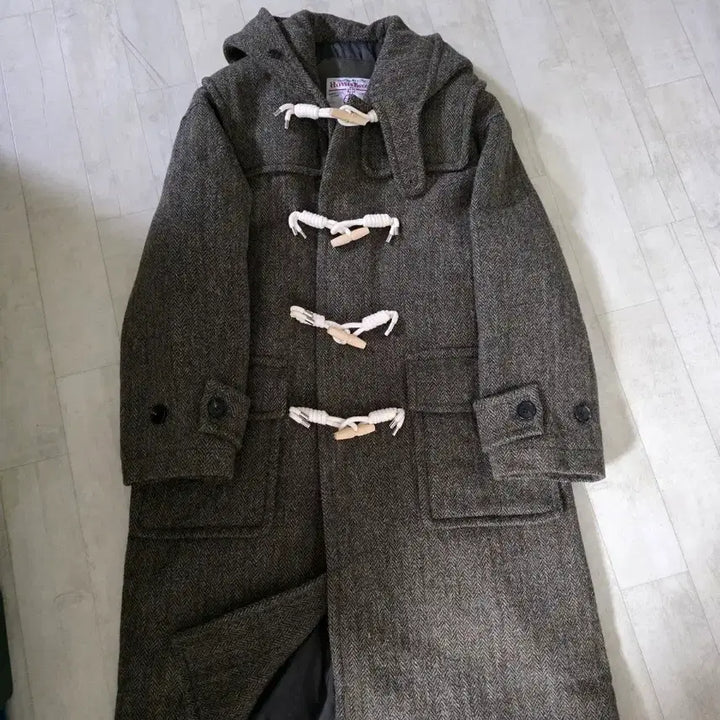 [BUNJANG] Memthewardrobe Harris Tweed Duffle Coat Size 1 / 밈더워드로브 해리스 트위드 더플 코트 1사이즈