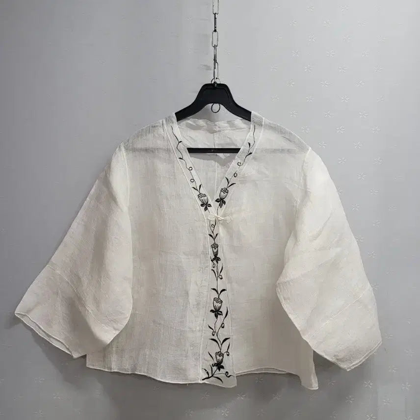 [BUNJANG] Embroidered Ramie Hanbok Top / 77)자수 모시저고리
