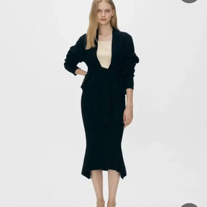 [BUNJANG] sie Ul Cashmere Whole Garment Serena Skirt Black / 시에sie 울 캐시미어 홀가먼트 세레나 스커트 블랙