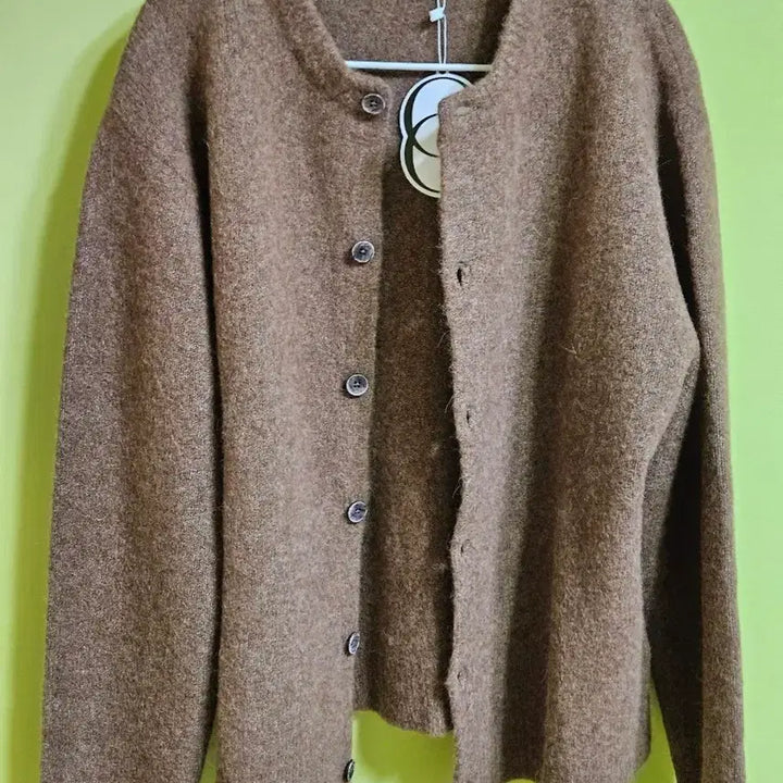 [BUNJANG] Ellude Bishop Wool Alpaca Crewneck Cardigan Ginger Brown / 엘무드 비숍 울 알파카 크루넥 가디건 진저 브라운 44사이즈
