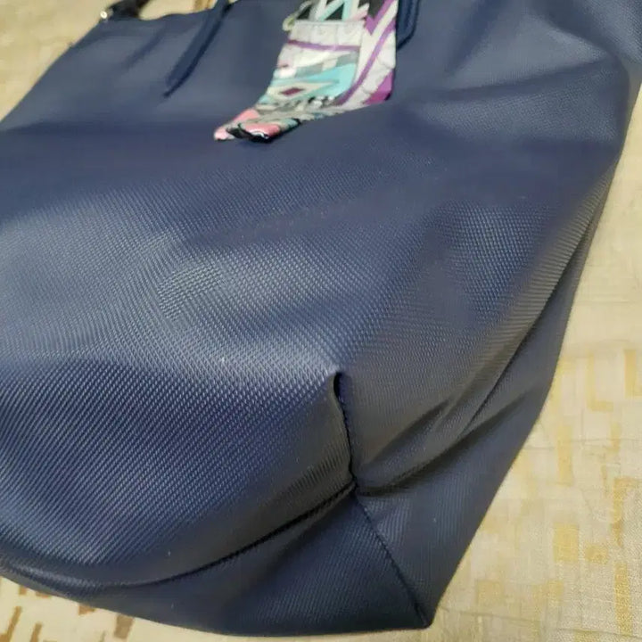 [BUNJANG] Lacoste Navy Shopper Bag with Scarf / [상태최상] 라코스테 네이비 쇼퍼백 + 스카프