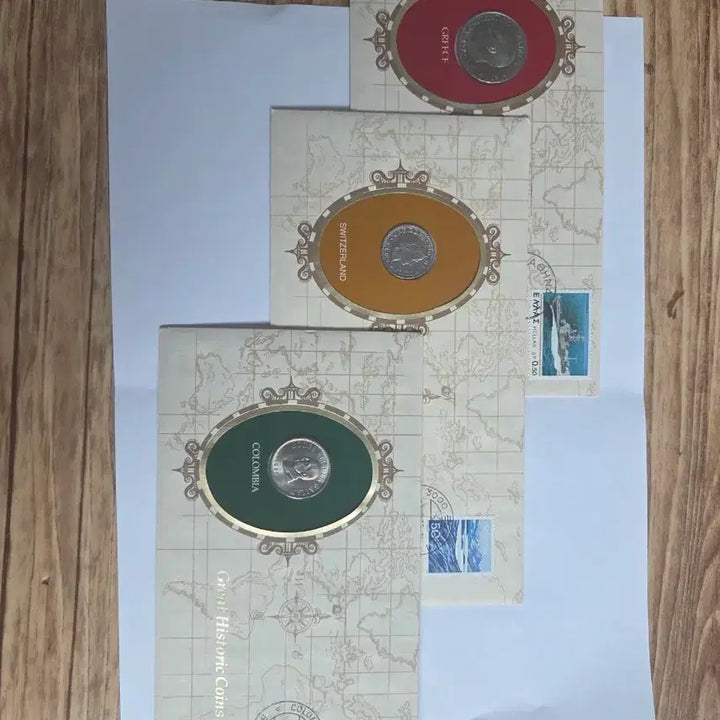 [BUNJANG] Greece, Switzerland, Colombia Coin Set / 그리스. 스위스. 콜롬비아 동전 3종