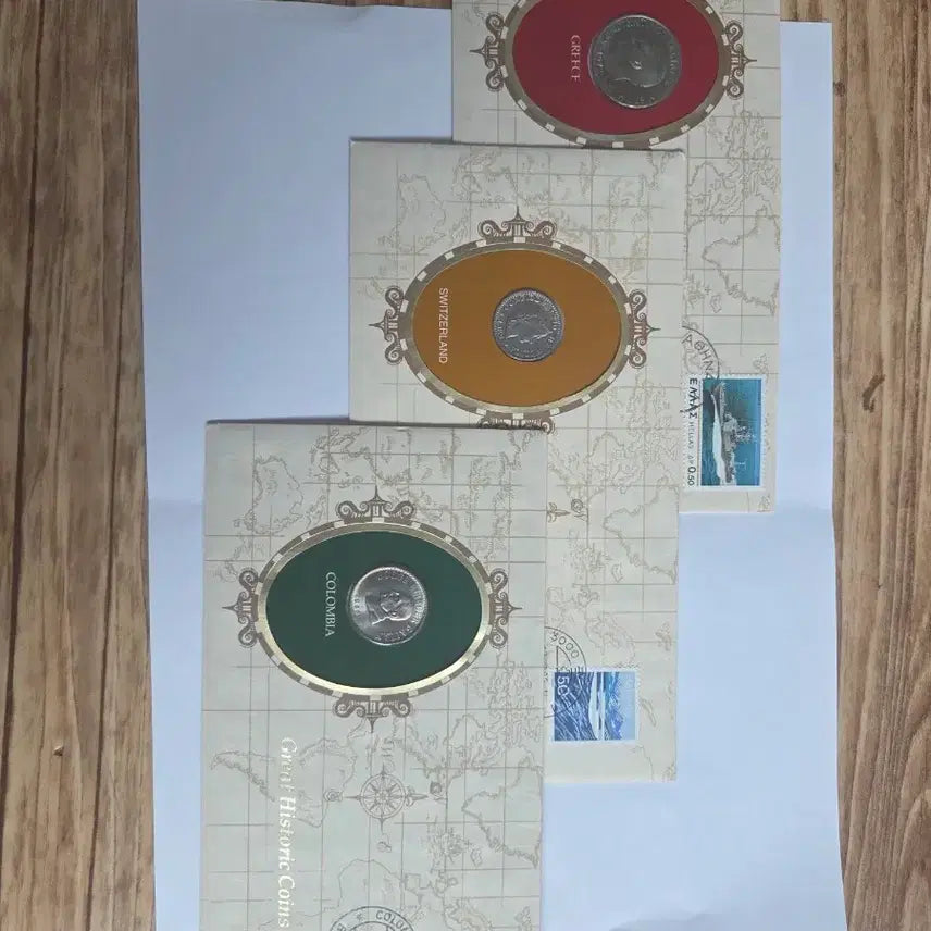 [BUNJANG] Greece, Switzerland, Colombia Coin Set / 그리스. 스위스. 콜롬비아 동전 3종